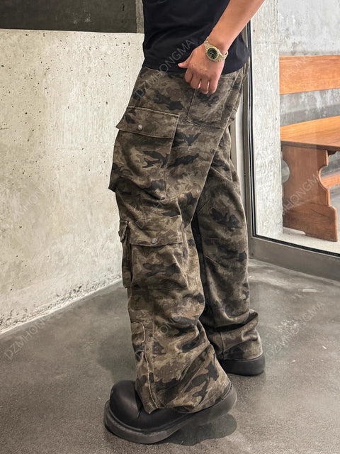 CAMO CARGO UTILITY TROUSERS st5048