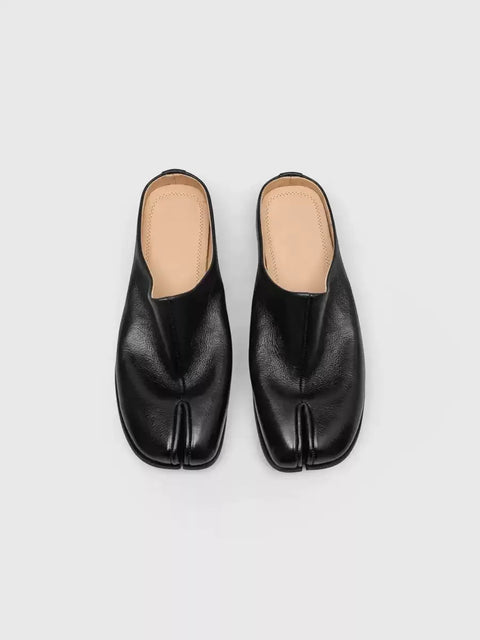 SQUARE-TOE SPLIT-TOE MULE LOAFERS ST5154