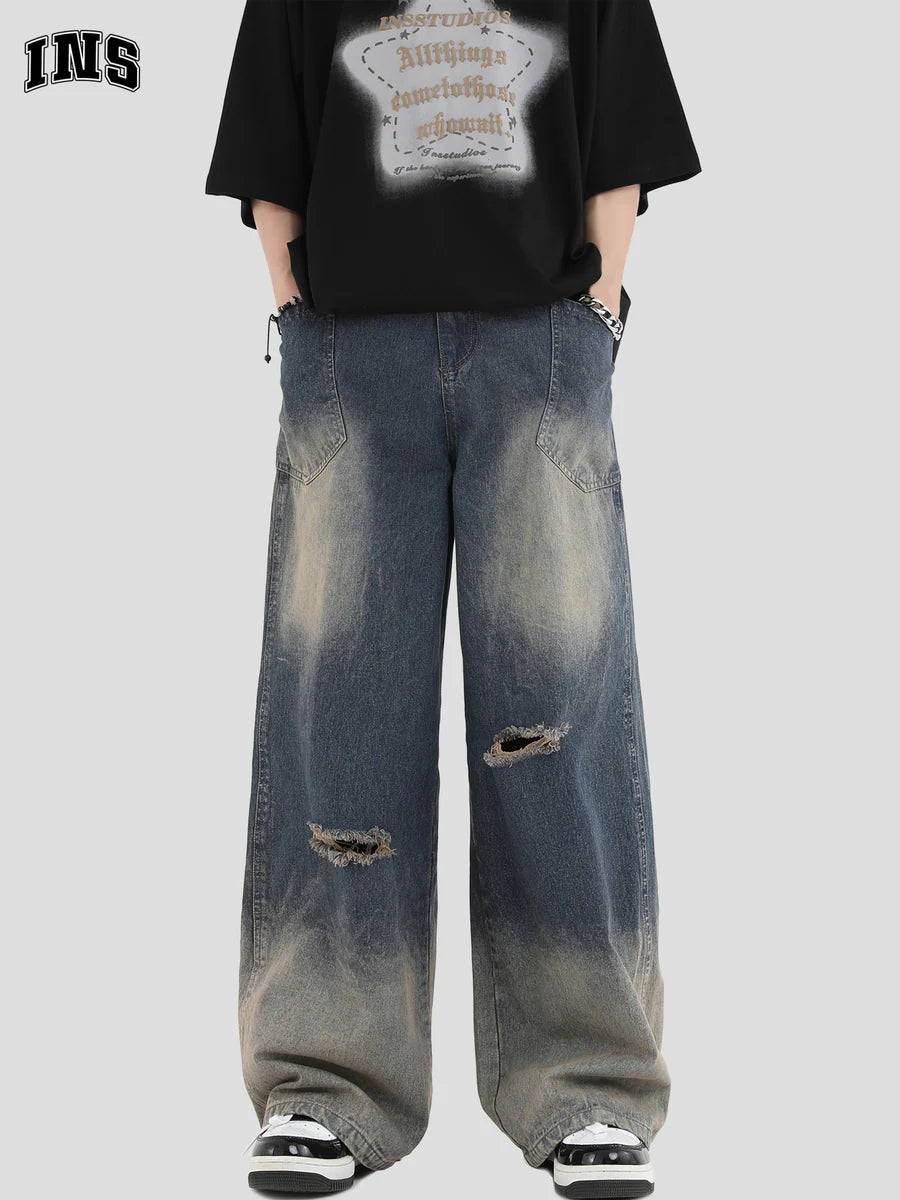 [INSstudios] AMERICAN CUT WASH JEANS ST561