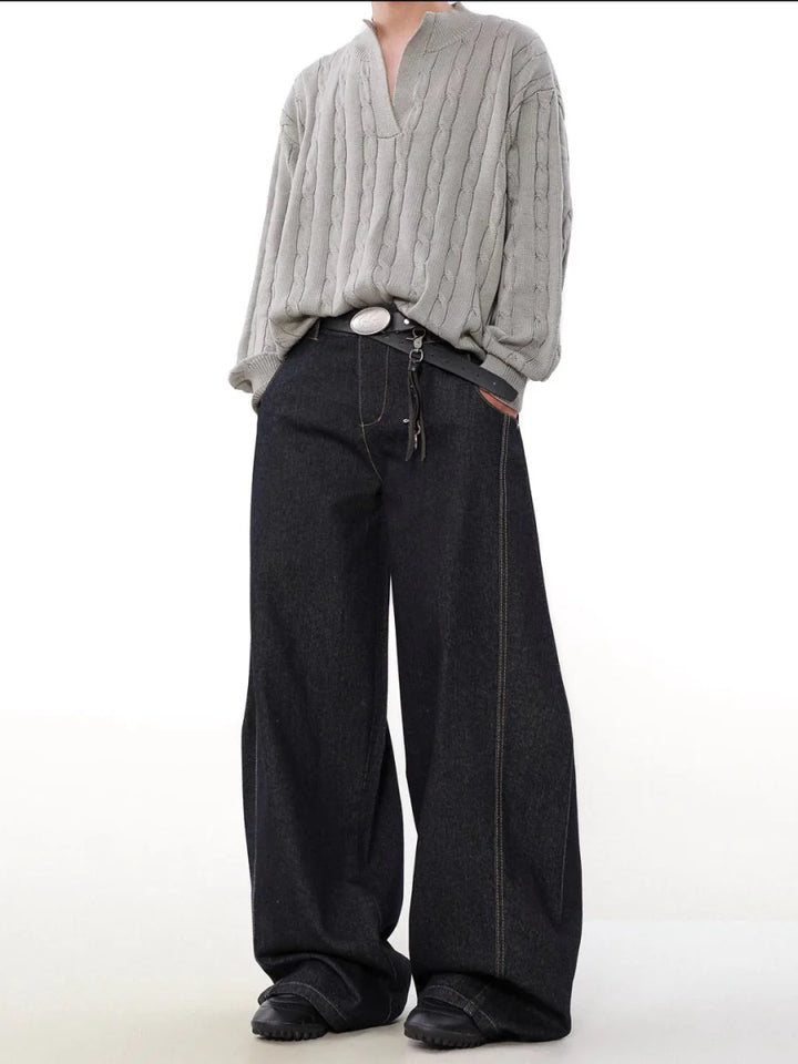 [MADWITCH] WIDE-LEGGED LOOSE JEANS ST1050