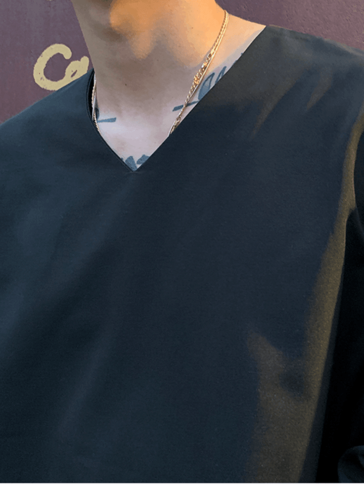 [MRCYC] V Neck Simple Shirt st1039