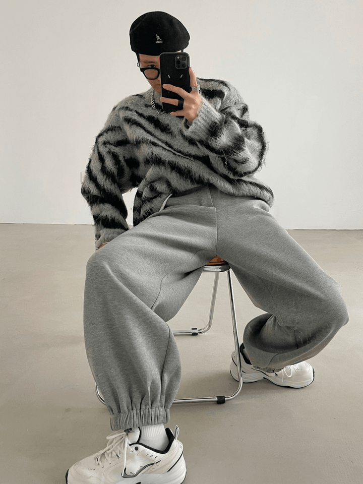 [XXXHOT] Zebra Pattern Mohair Sweater ST1540