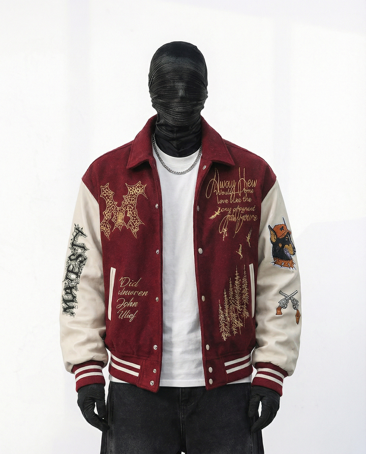 [WK] 패치 바시티 자수 재킷 st5030