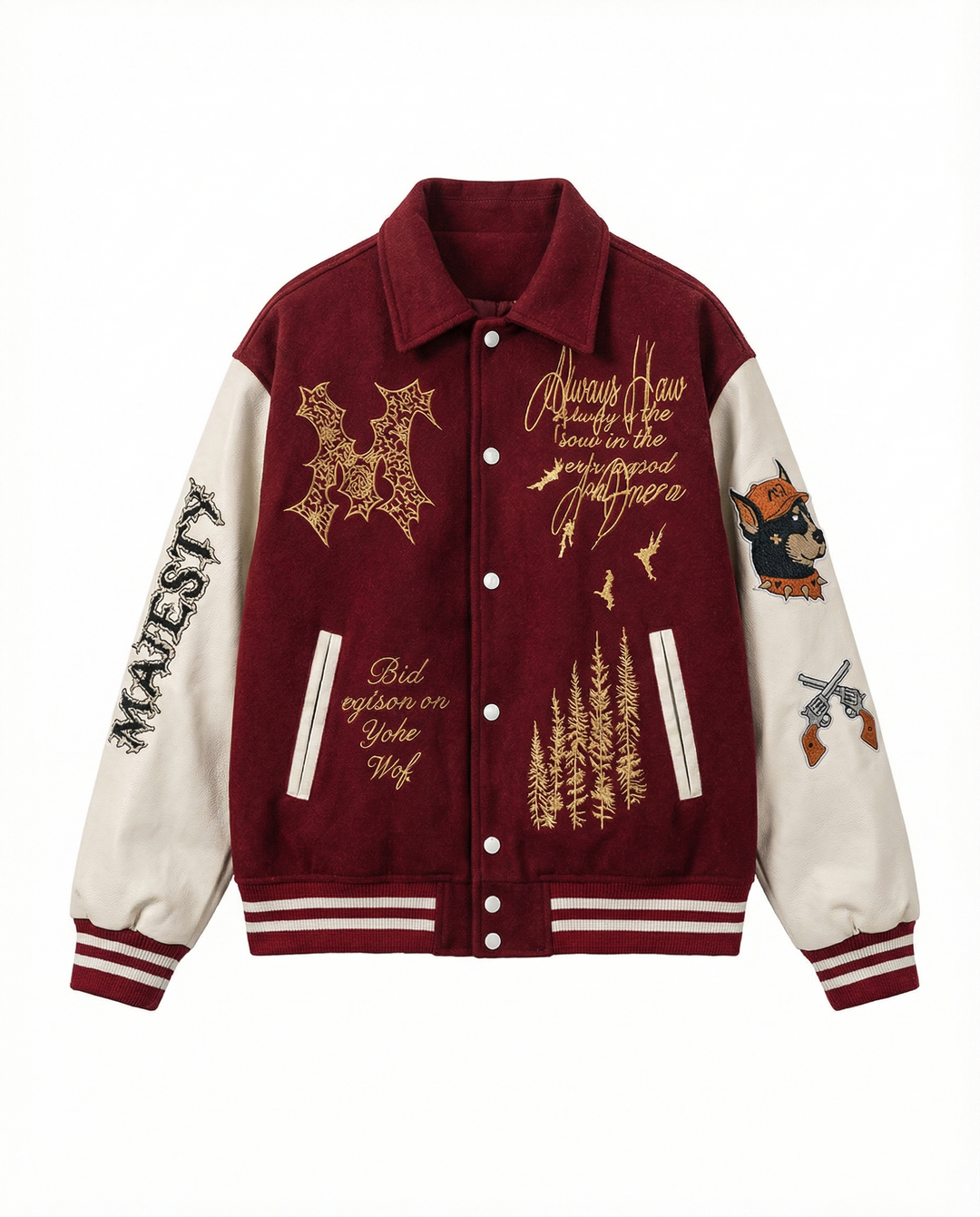 [WK] 패치 바시티 자수 재킷 st5030