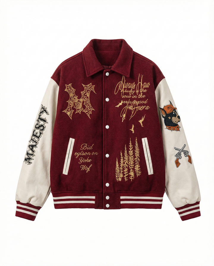 [WK] 패치 바시티 자수 재킷 st5030