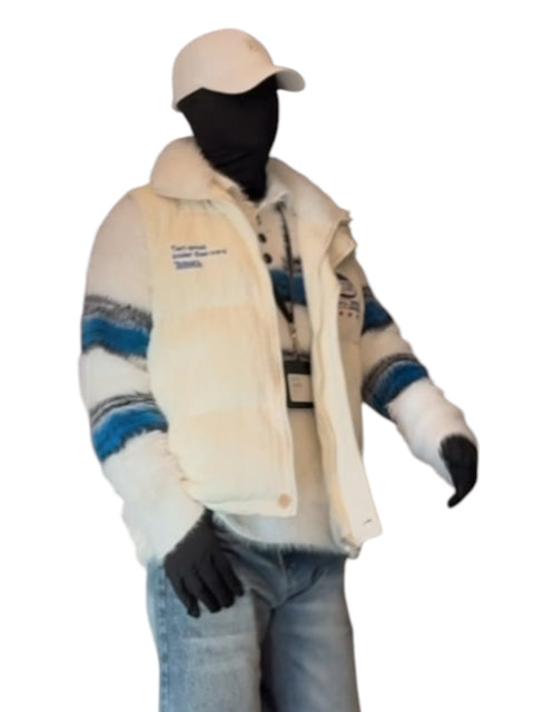 EMBROIDERED LETTER FUR-TRIM PARKA TT046