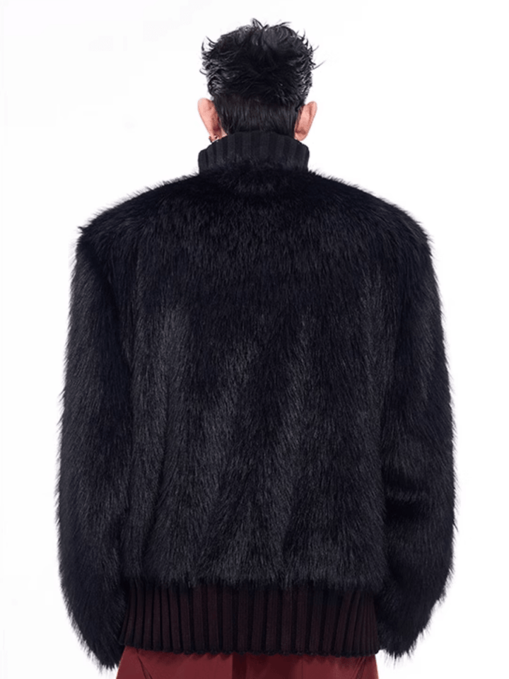 [STARTEXCEEDEND] Fur turtleneck sweater st2795