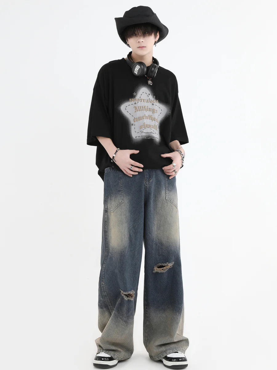[INSstudios] AMERICAN CUT WASH JEANS ST561