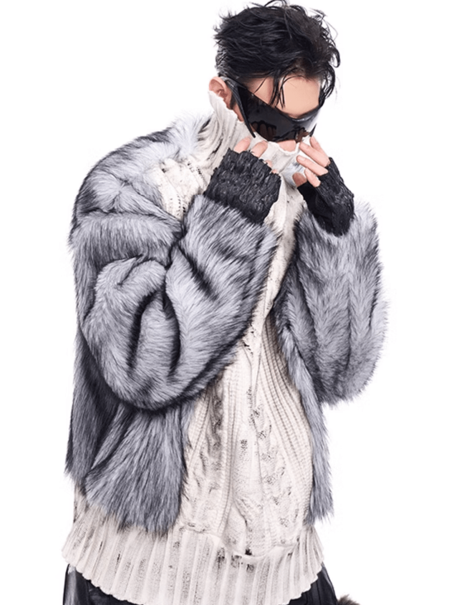 [STARTEXCEEDEND] Fur turtleneck sweater st2795