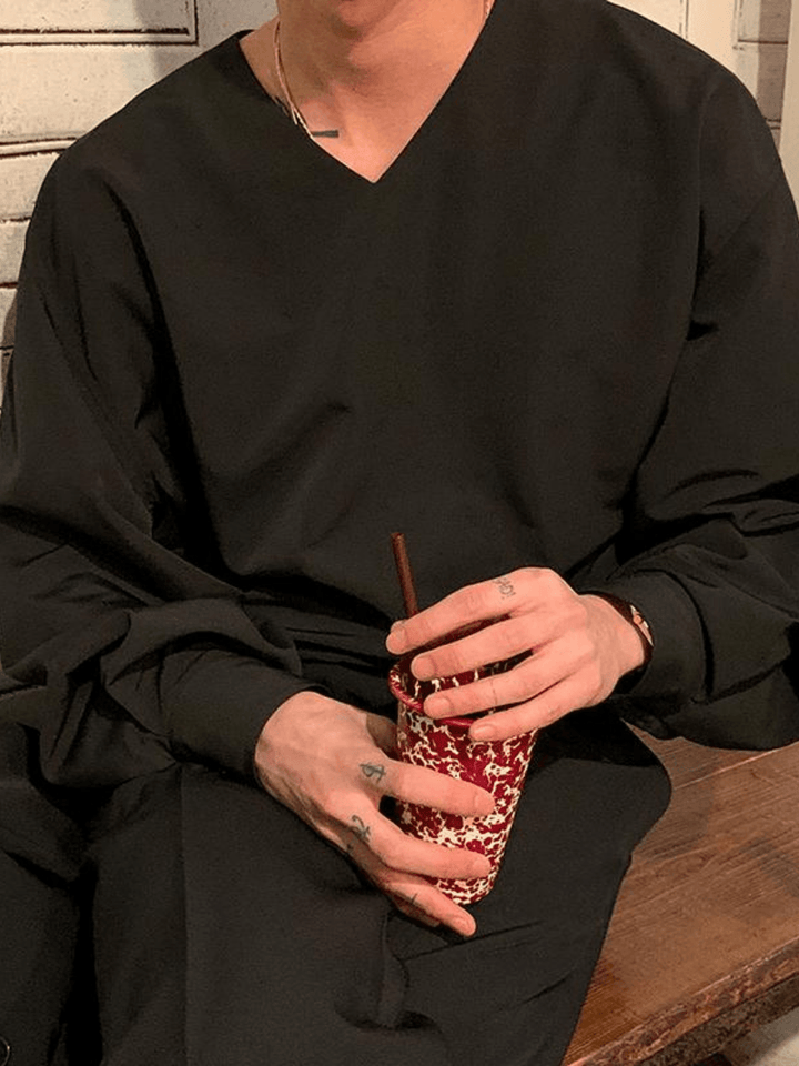 [MRCYC] V Neck Simple Shirt st1039