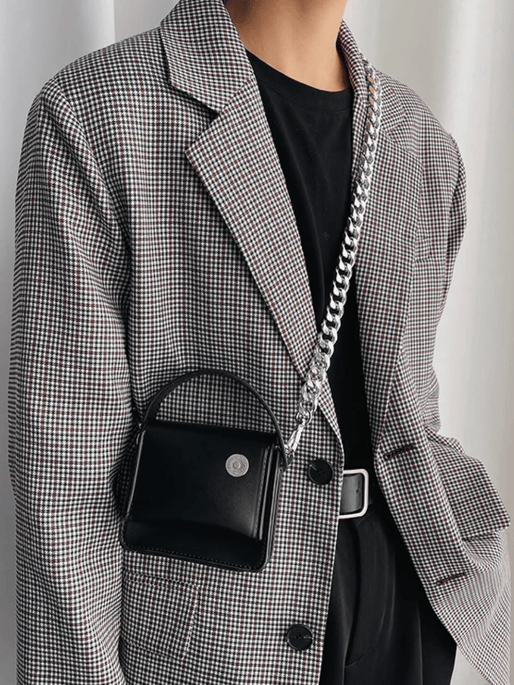 Chain small leather bag st1528