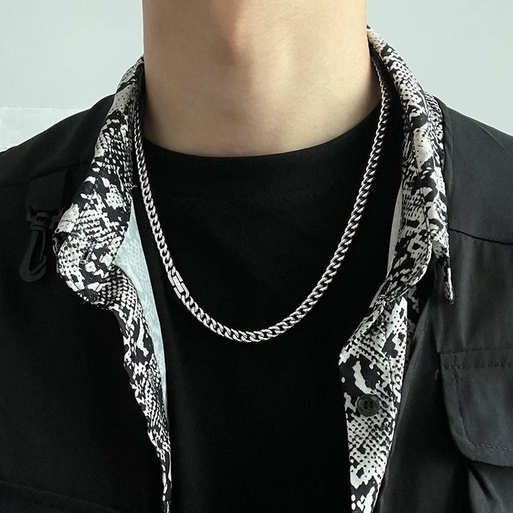 [STEP BLØCK] TITANIUM-STEEL CUBAN LINK NECKLACE st5059
