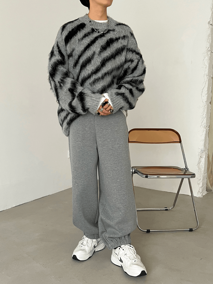 [XXXHOT] Zebra Pattern Mohair Sweater ST1540