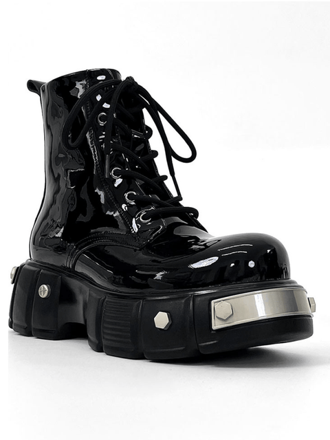 PLATFORM PUNK MOTORCYCLE BOOTS st1957