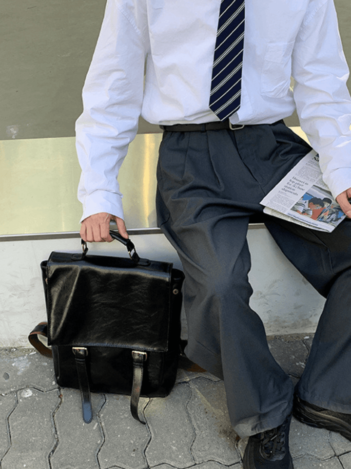 Leather British Backpack st1863