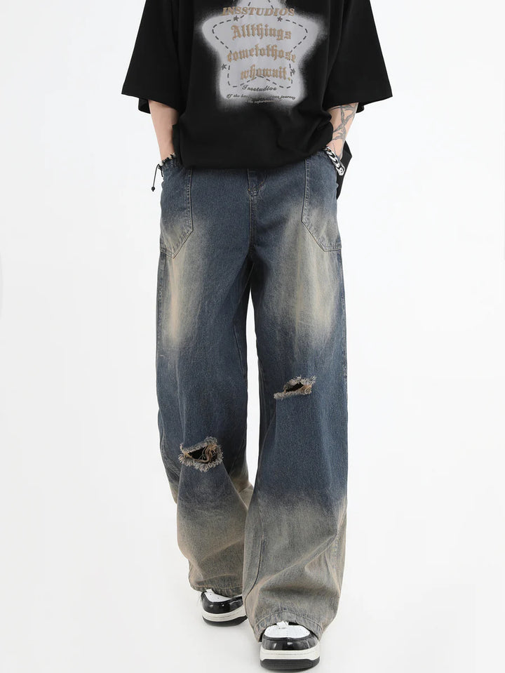 [INSstudios] AMERICAN CUT WASH JEANS ST561