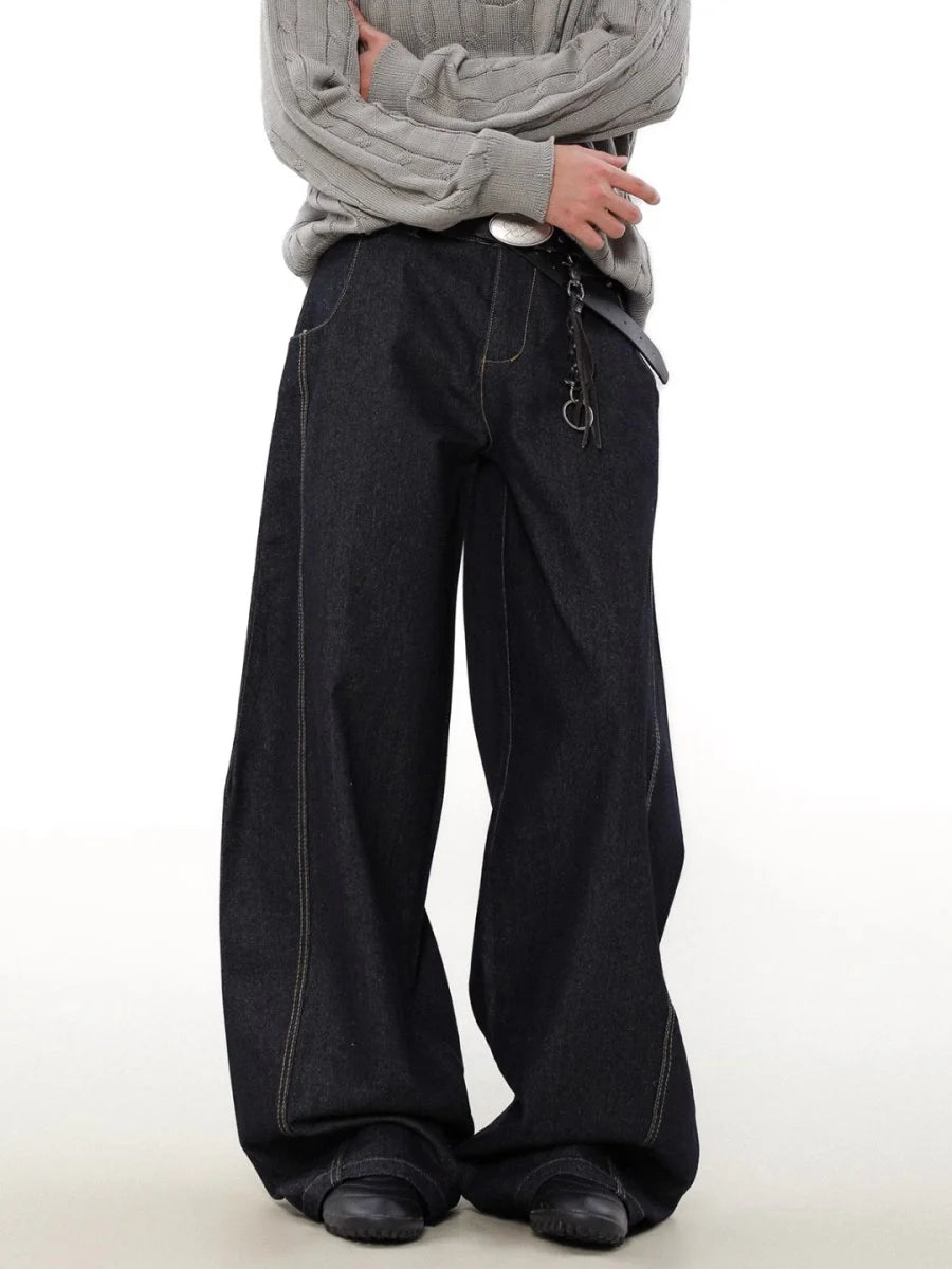 [MADWITCH] WIDE-LEGGED LOOSE JEANS ST1050