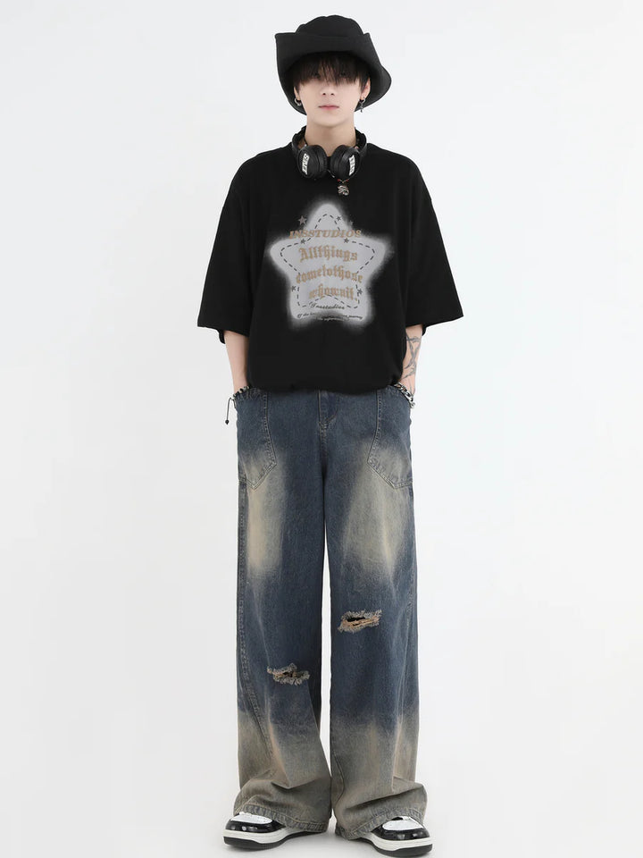 [INSstudios] AMERICAN CUT WASH JEANS ST561