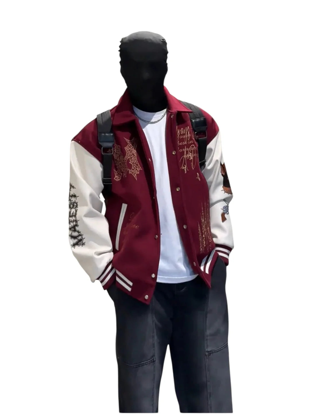 [W.K] PATCHED VARSITY EMBROIDERED JACKET st5030