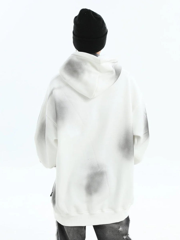 [INSstudios] SPRAY PAINT LOGO LOOSE HOODIE ST1199