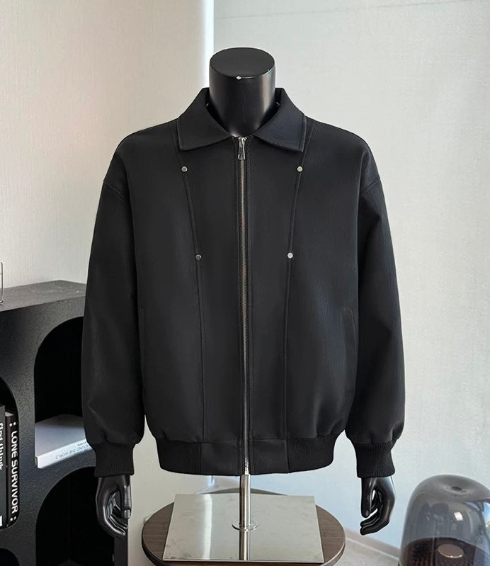 PU STUDDED PADDED COAT st5107