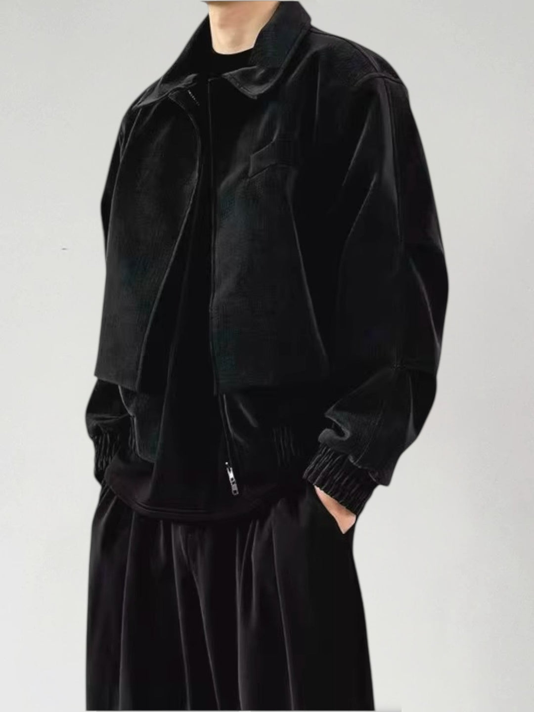 टेक्सचर्ड पैनल्ड पैडेड जैकेट st5034