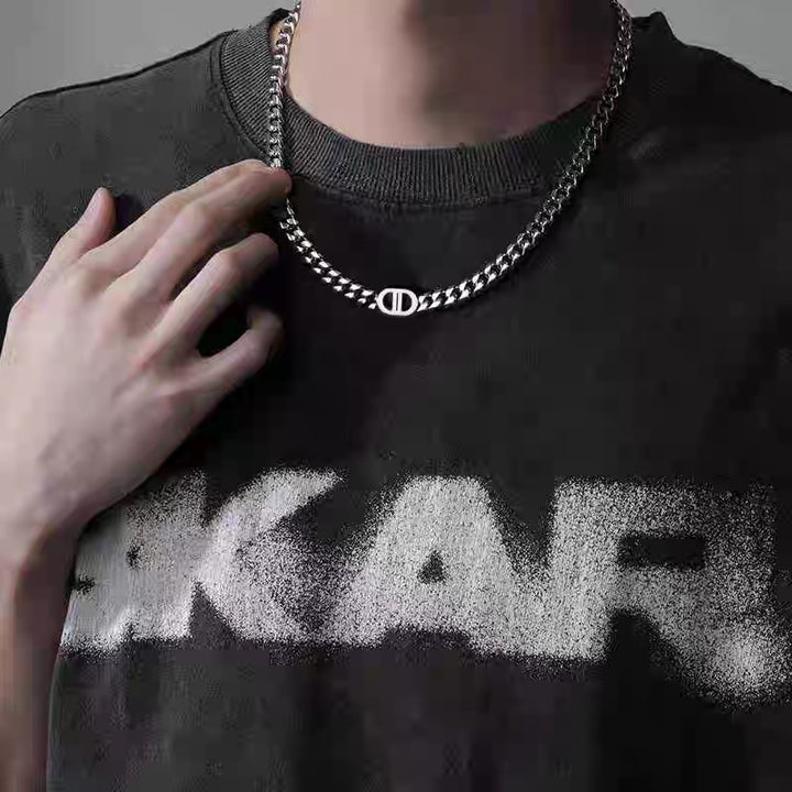 [STEP BLØCK] DOUBLE D-LINK CUBAN NECKLACE st5066