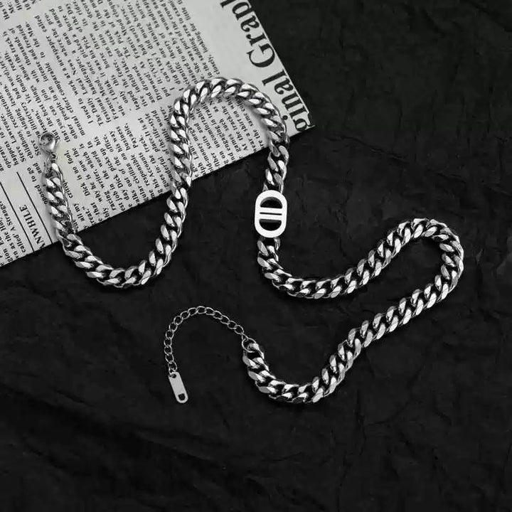 [STEP BLØCK] DOUBLE D-LINK CUBAN NECKLACE st5066