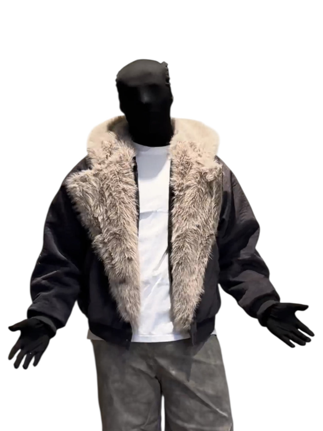 FAUX FUR-COLLAR PADDED JACKET st5079