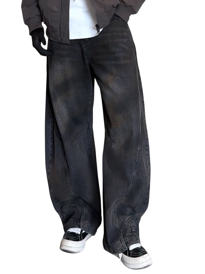 [MUGE]빈티지 워시드 와이드 레그 진 ST1261 