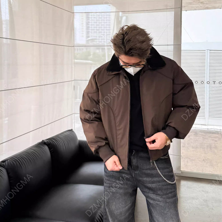 DETACHABLE-COLLAR CROPPED JACKET 5082