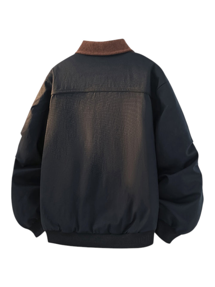 레이어드 룩 칼라 다운 재킷 st5084