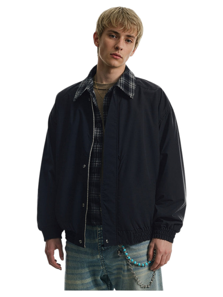 LAYERED PLAID WORK JACKET st5083