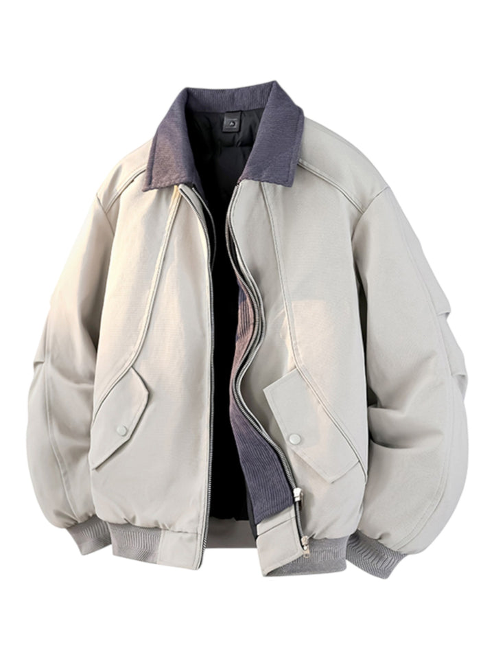 레이어드 룩 칼라 다운 재킷 st5084