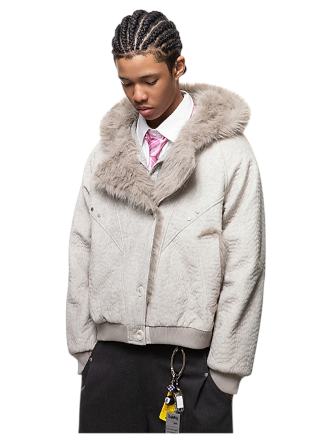 FAUX FUR-COLLAR PADDED JACKET st5079