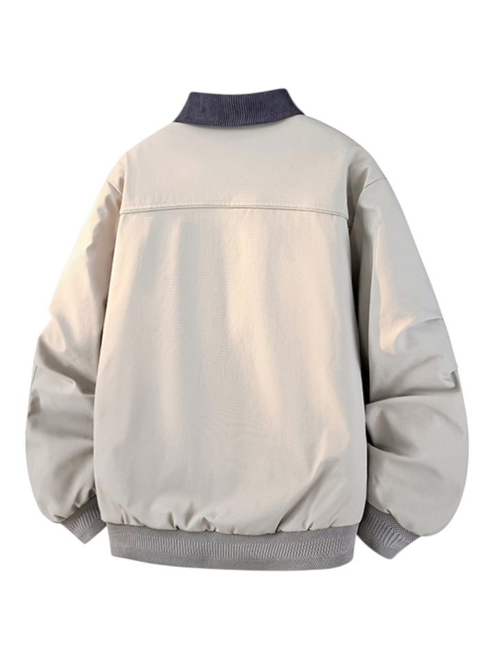 레이어드 룩 칼라 다운 재킷 st5084