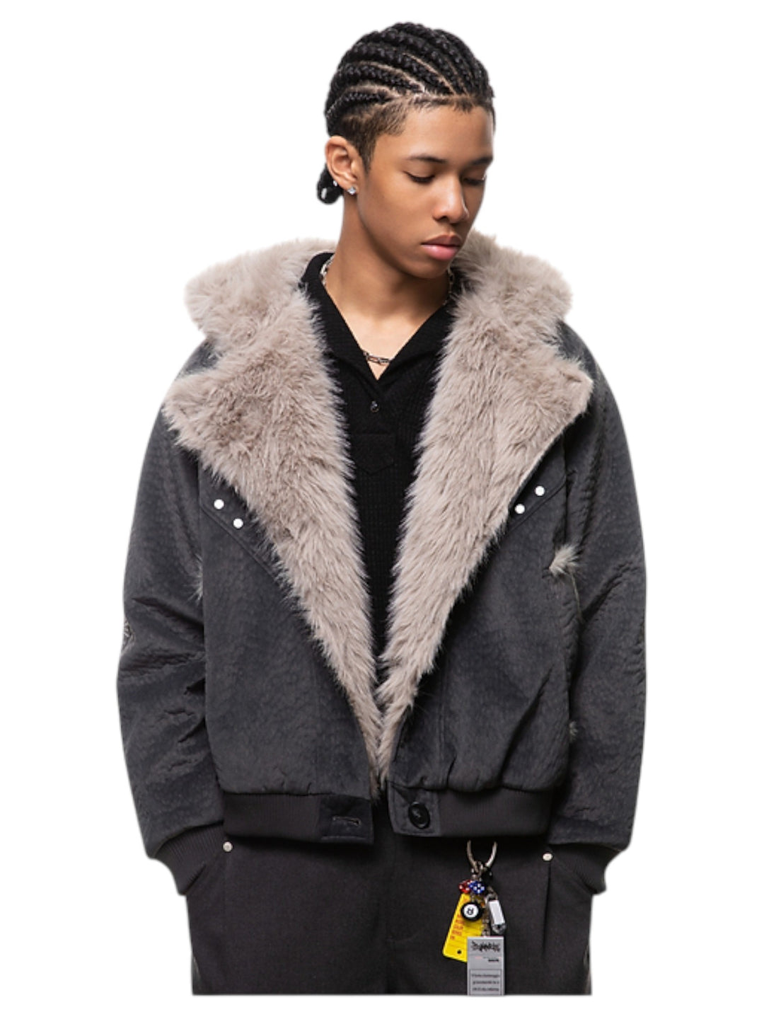 FAUX FUR-COLLAR PADDED JACKET st5079