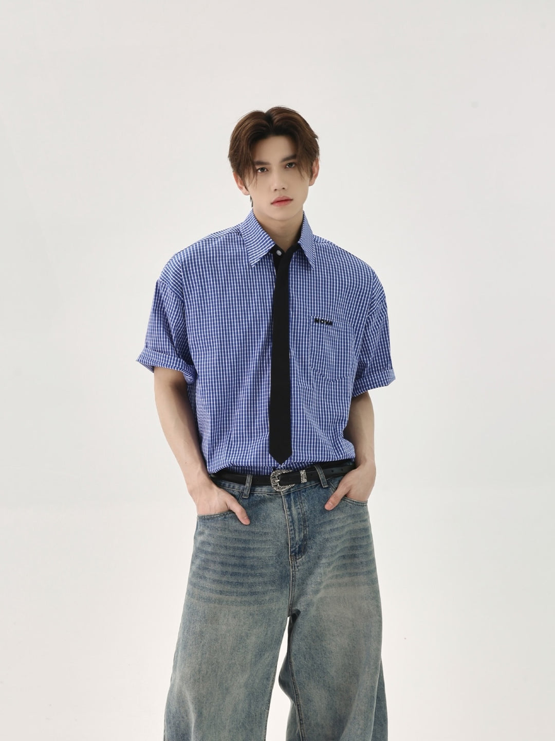 [TURNTIDE] VINTAGE COLLEGE CHECK shirt st5020