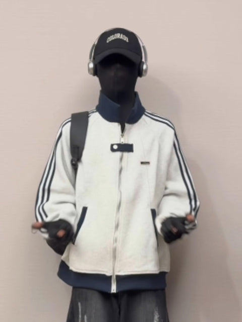 PANELLED BASEBALL JACKET TT080