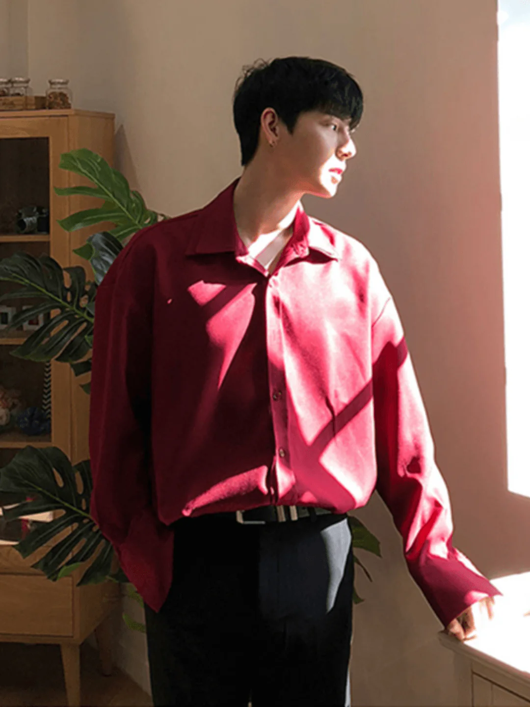 [DAVID&ME] Handsome Ice Silk Shirt st197
