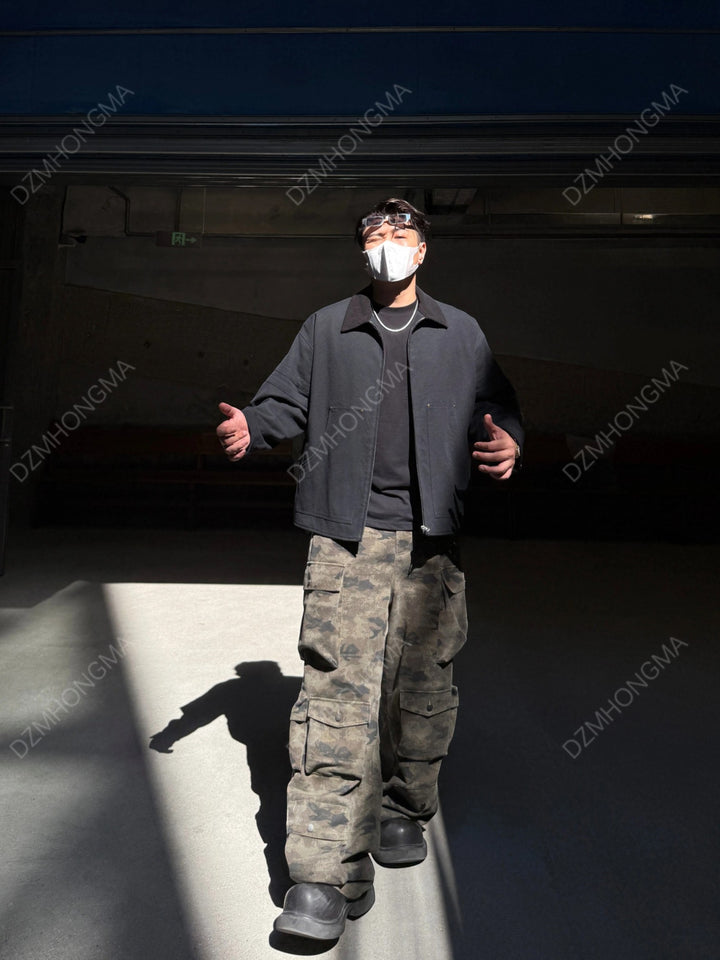 [DAZHONGMA] CAMO CARGO UTILITY TROUSERS st5048