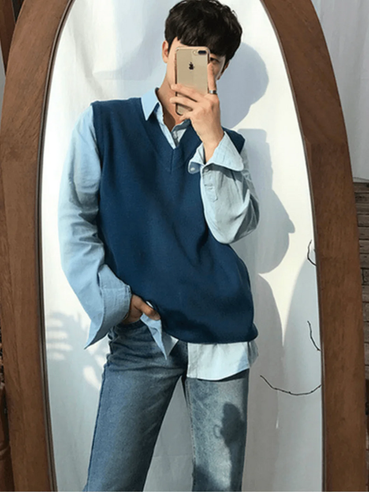[MRCYC] Color V Neck Vest st40