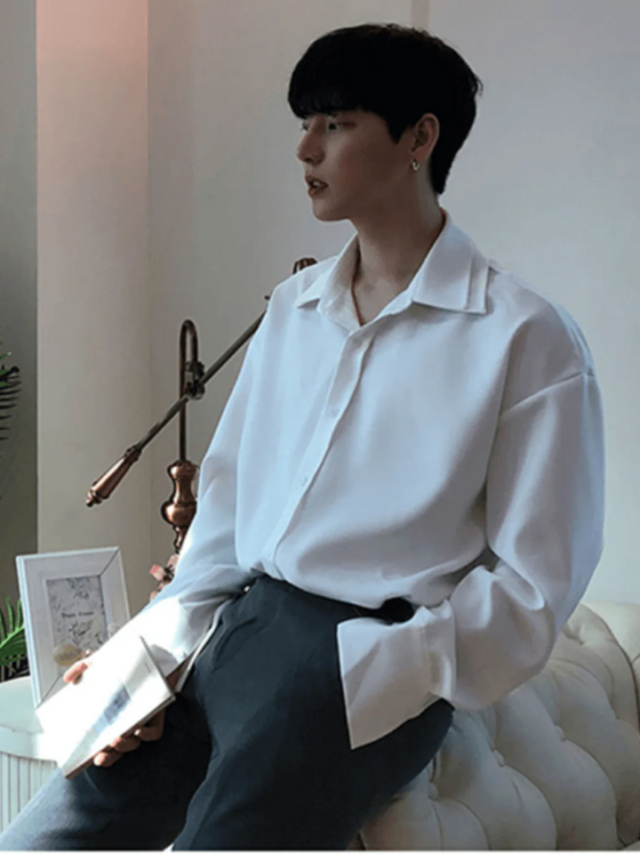 [DAVID&ME] Handsome Ice Silk Shirt st197