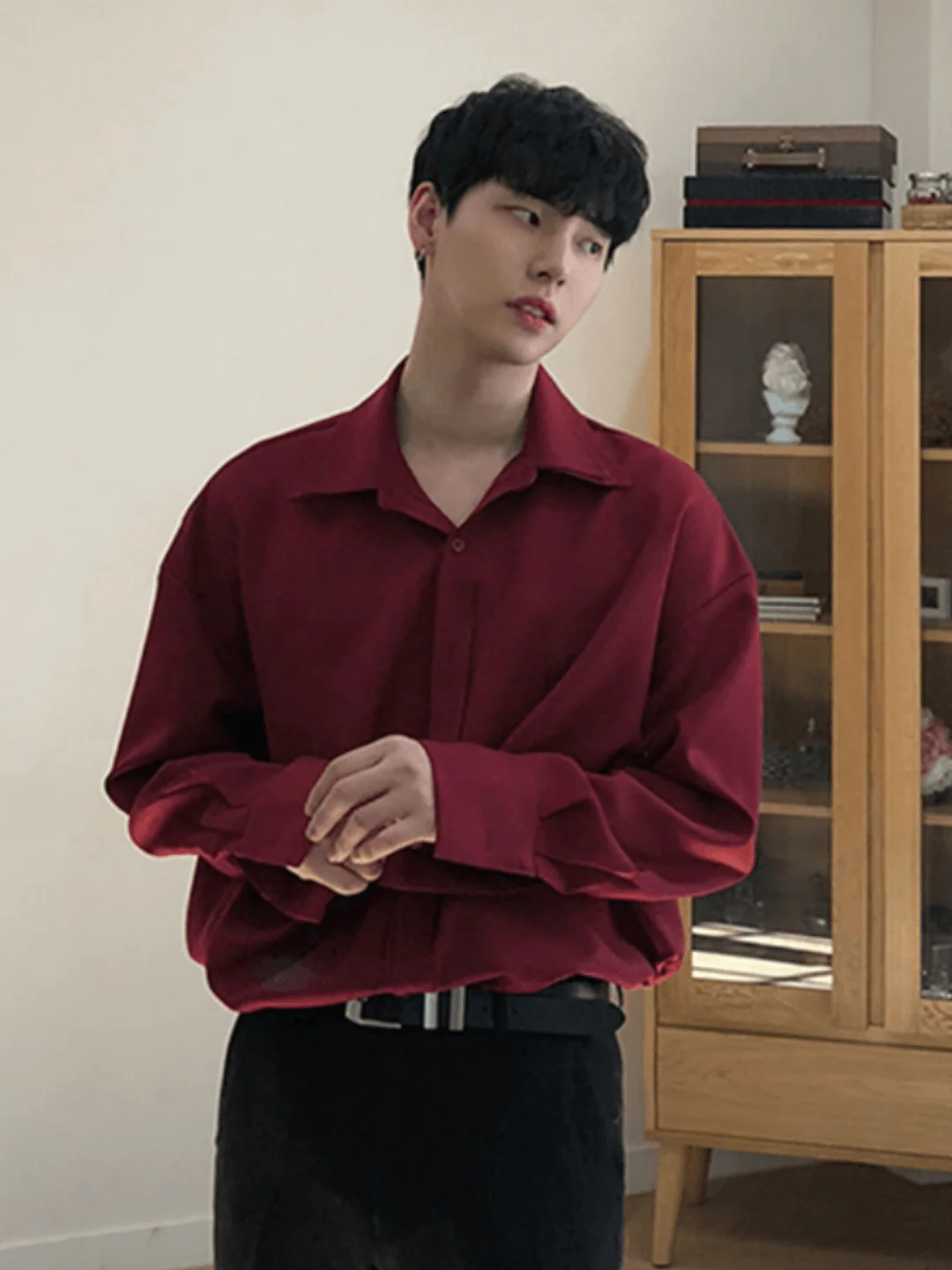 [DAVID&ME] Handsome Ice Silk Shirt st197