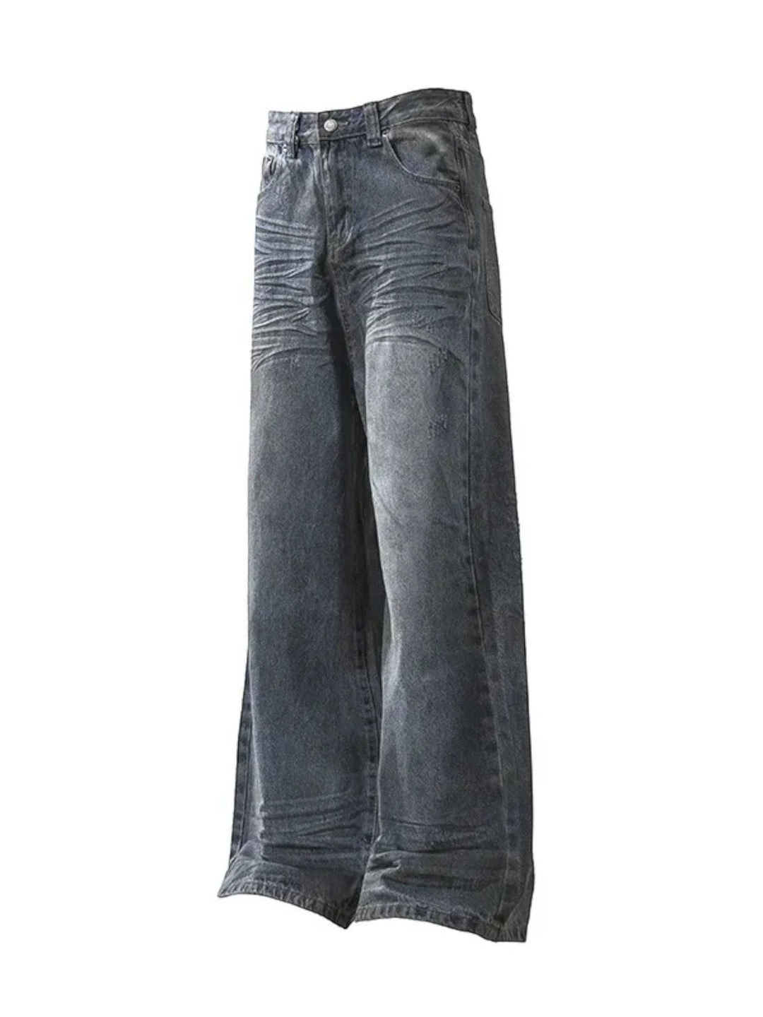 VINTAGE DISTRESSED STRAIGHT-LEG JEANS ST5184