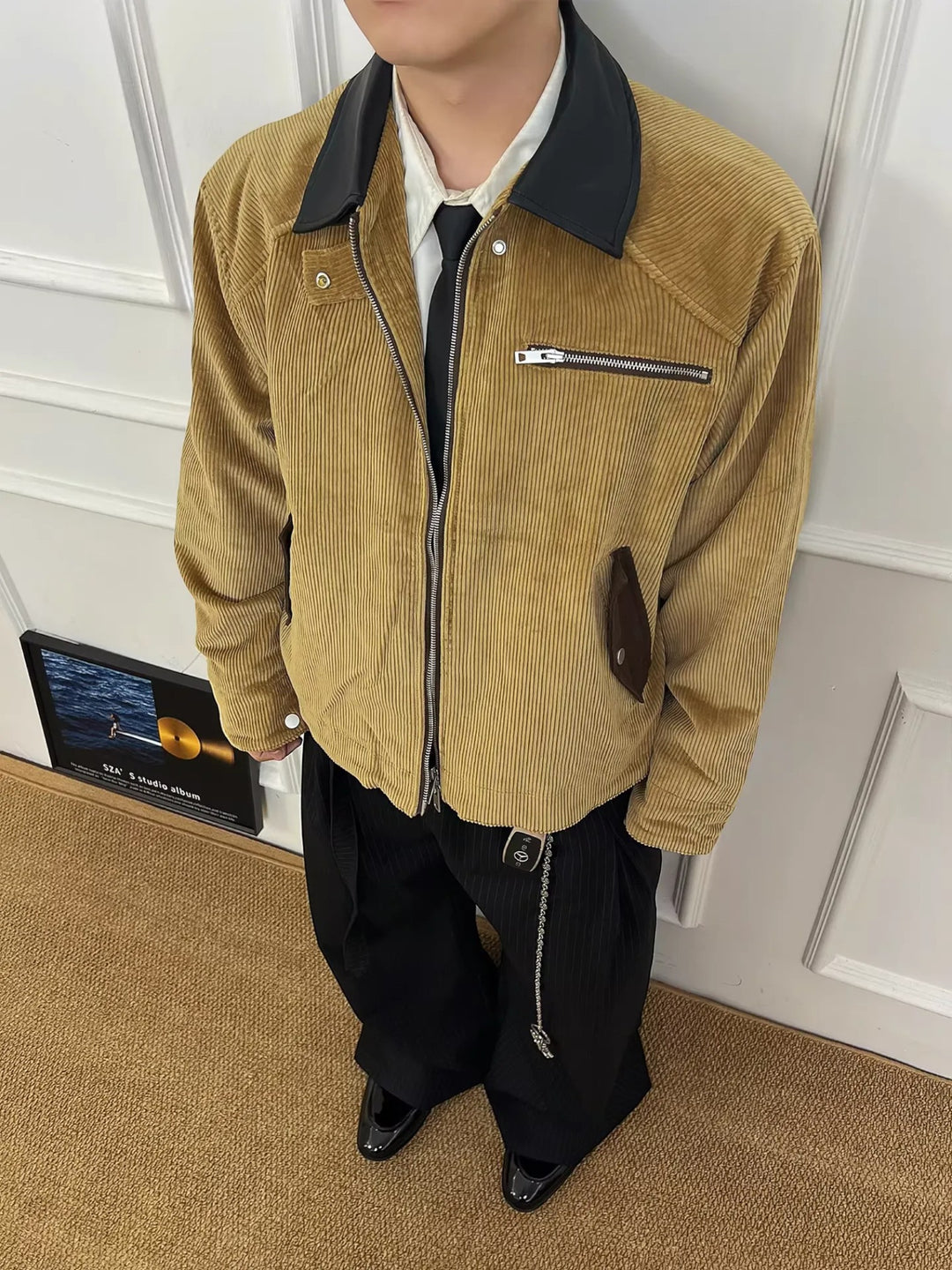 PANELLED CORDUROY COAT ST5147
