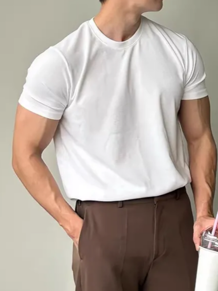 STRUCTURED CREW NECK T-SHIRT ST5136