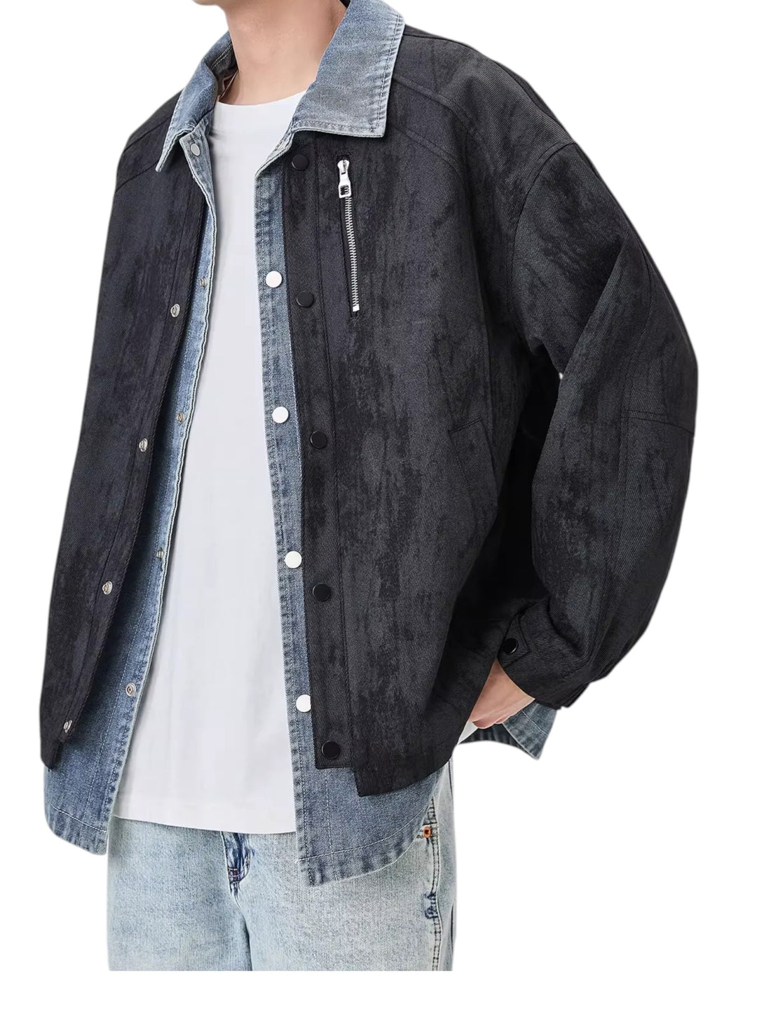 FAKE-LAYER PANELLED DECONSTRUCTED CLEANFIT JACKET ST5115