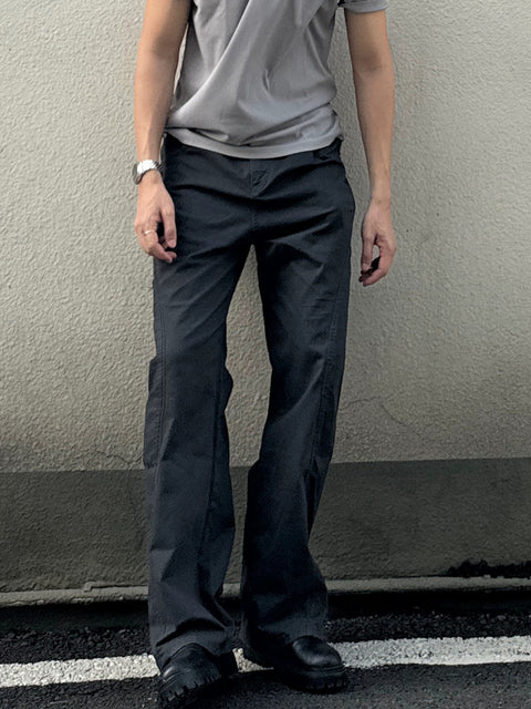 VINTAGE WASHED PANELLED LOOSE STRAIGHT PANTS  ST5148