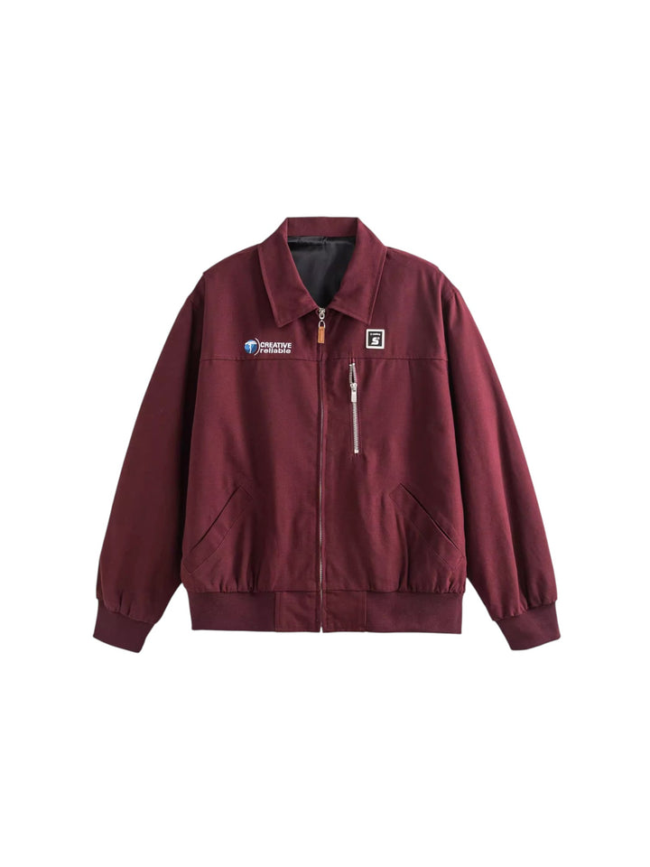 ZIP-FRONT COLLARED JACKET st5068